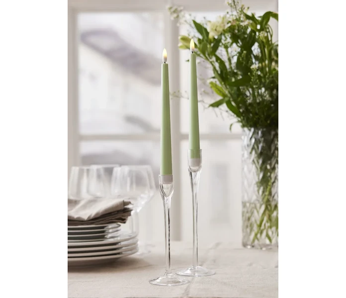 060 23 star trading candy vihrea ledkynttila 26 cm kuva