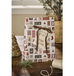 Ib Laursen lahjapussi Christmas Stamps 18 × 28,5 × 10 cm kuva