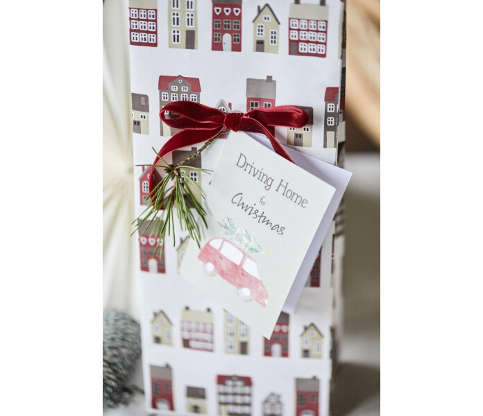 09982 00 ib laursen christmas town talot lahjapussi joulun lahjapussi paketointi hus jul julens gavopase 2 kuva