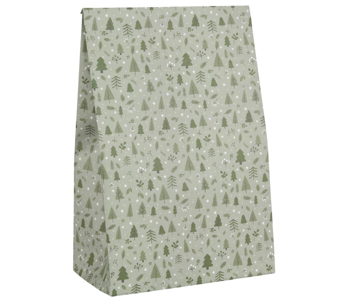 09989 00 ib laursen green christmas forest vihrea lahjapussi joulun lahjapussi paketointi jul julens gron gavopase kuva