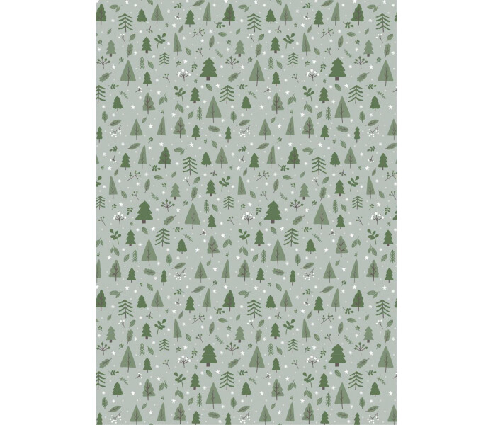 09990 00 ib laursen green christmas forest vihrea lahjapaperi joulupaperi gron julpapper gavopapper 5 m meter metria kuva