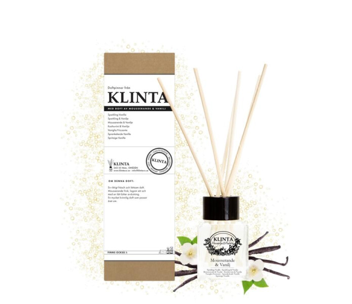 klinta rumsdoft mousserande vanilj huonetuoksu kuohuva vanilja raikas makeahko makea kuva