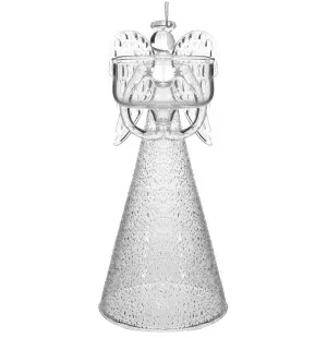 Enkeli lämpökynttilän pidikkeellä lasi 15cm kuva