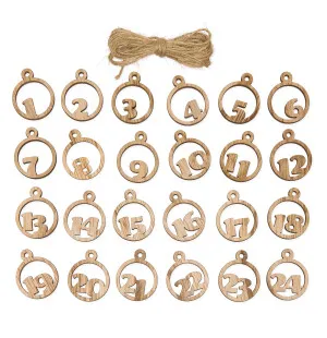 Halbach joulukalenteri puunumerot 1-24 ruskea kuva