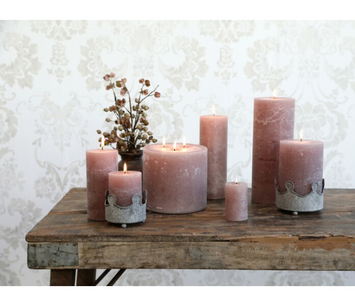 71490 09 chic antique macon rustic poytakynttila bordsljus taupe kuva