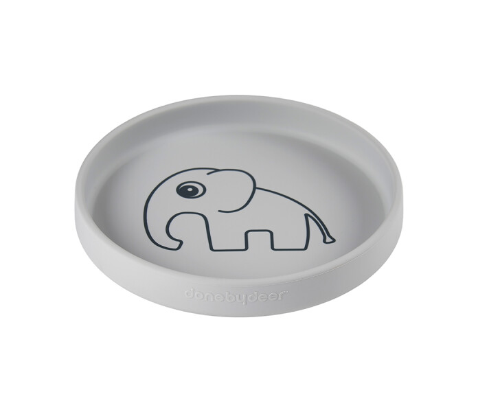 1709825 DonebyDeer silikonilautanen silikontallrik harmaa gra kuva