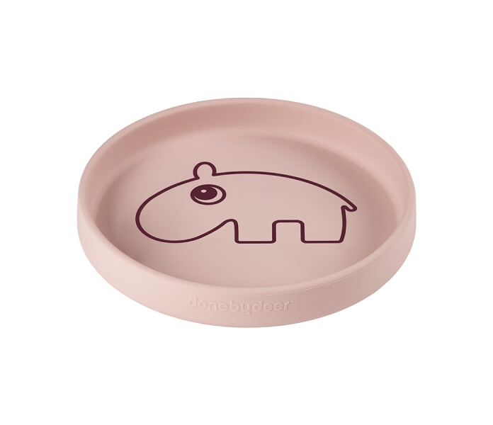 1709821 DonebyDeer silikonilautanen roosa silikontallrik rosa kuva