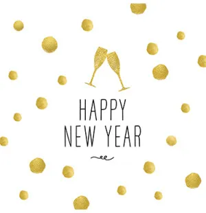 PPD servetti Happy New Year! 33x33cm kuva