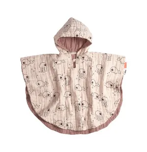 Done by Deer Sea Friends hupullinen poncho roosa one size kuva