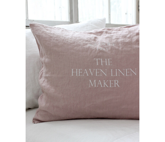 Kainby1925 Linen Rosa tyynyliina pellava logolla linne dynvar rosa logo kuva