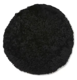 Skinnwille Curly istuintyyny musta pyöreä 34cm kuva