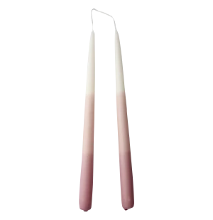 Affari raidallinen kynttilä roosa 30 cm 2kpl kuva