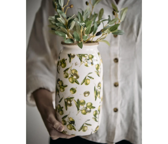 083 716 00 affari olive oliivi oliivikuvioinen maljakko kuva