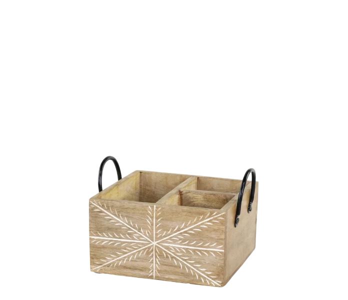 61091000 chic antique tours puinen laatikko kolmella lokerolla kuva