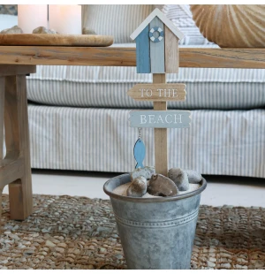 Chic Antique puinen kyltti - To The Beach kuva