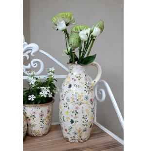 Chic Antique kukkakuvioinen maljakko 27 cm kuva