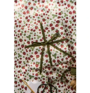 Ib Laursen lahjapaperi kuviollinen 5m - Strawberries kuva