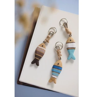 Ib Laursen avaimenperä – vaaleansinivalkoinen kala kuva