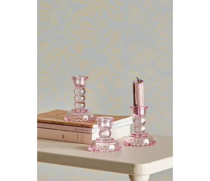 82061710 bloomingville delphia lasi kynttilanjalka roosa vaaleanpunainen 3 kuva