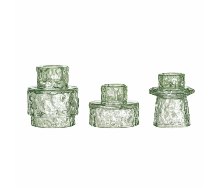 82061711 bloomingville delphia lasi kynttilanjalka vihrea 2 kuva