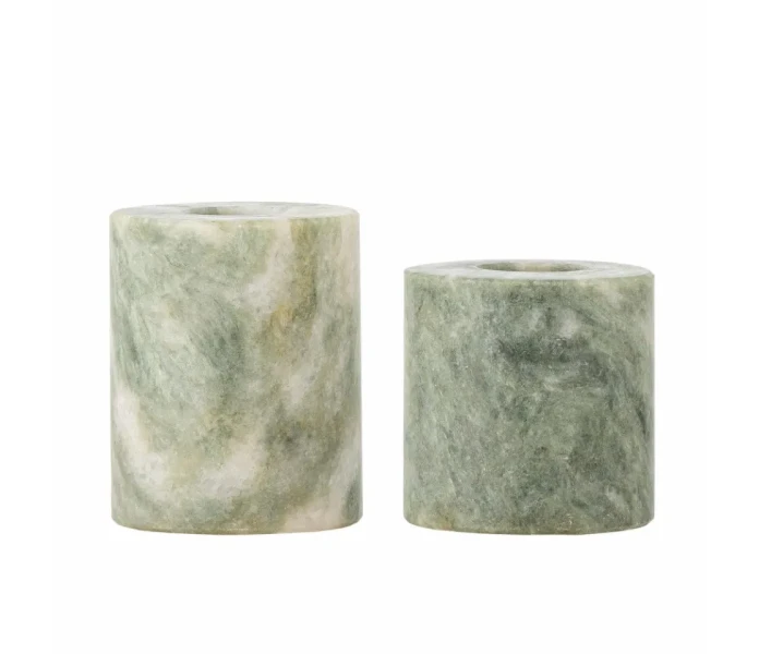 82068440 bloomingville kokoro kynttilanjalka vihrea gron marmori marble pieni iso kuva