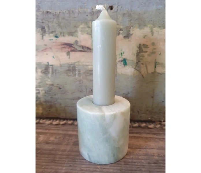 bloomingville pieni matala marmorinen kynttilanjalka marmoria marmori vihrea kuva