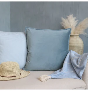 Chic Antique tyynynpäällinen samettia ocean blue 50 x 50 cm kuva