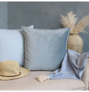 Chic Antique tyynynpäällinen samettia sky blue 50 x 50 cm kuva
