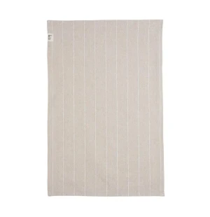 Fondaco Lucas keittiöpyyhe vaaleanbeige valkoraidat 50 x 70 cm kuva