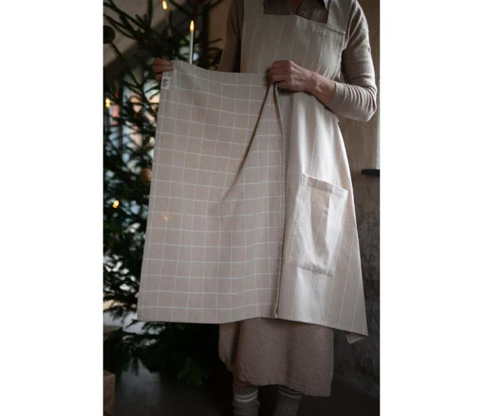 240350 050 09 keittiopyyhe pyyhe beige vaaleanbeige ruudullinen 2 kuva