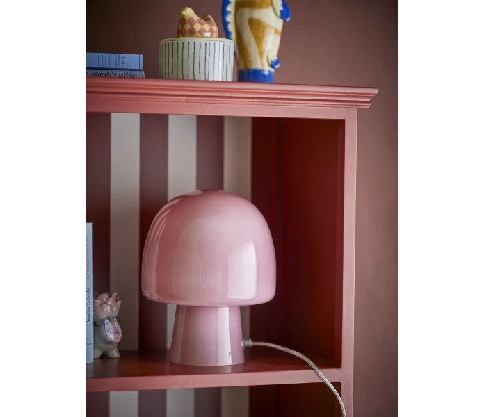 82068683 bloomingville paddy pieni vaaleanpunainen roosa lasinen valaisin poytavalaisin poytalamppu lamppu lasia 6 kuva