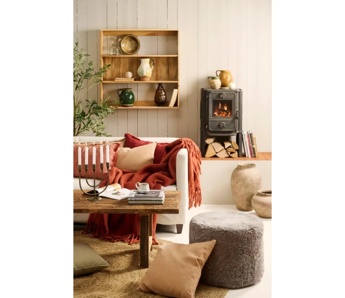 4600 70 ib laursen ruoste ruosteenpunainen punainen torkkupeitto villasekoitetta 130 x 170 cm 4 kuva