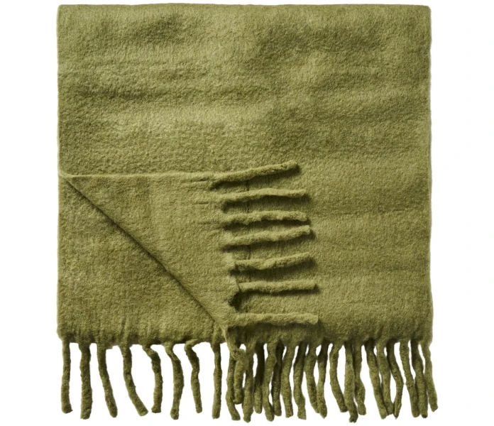 4600 29 ib laursen vihrea torkkupeitto villasekoitetta 130 x 170 cm kuva