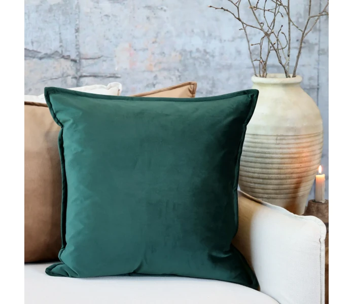 16109522 chic antique tummanvihrea vihrea tyynynpaallinen samettia 50 x 50 cm kuva