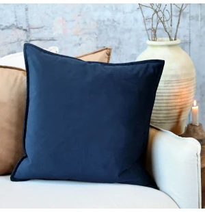 Chic Antique tyynynpäällinen samettia indigosininen 50 x 50 cm kuva