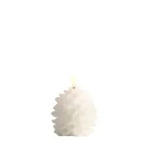 Uyuni käpy LED-kynttilä 7 x 7 cm - Nordic White kuva