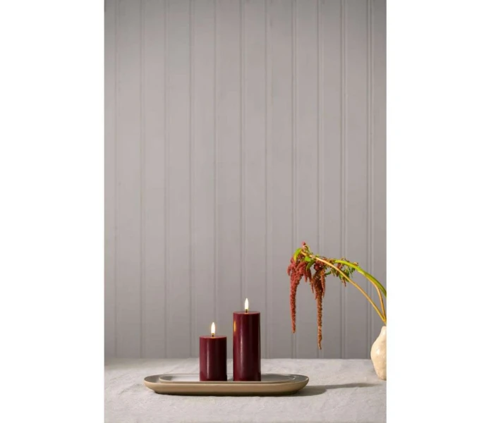 uyuni pillar candle smooth wine red viininpunainen led kynttila ajastimella 2 kuva