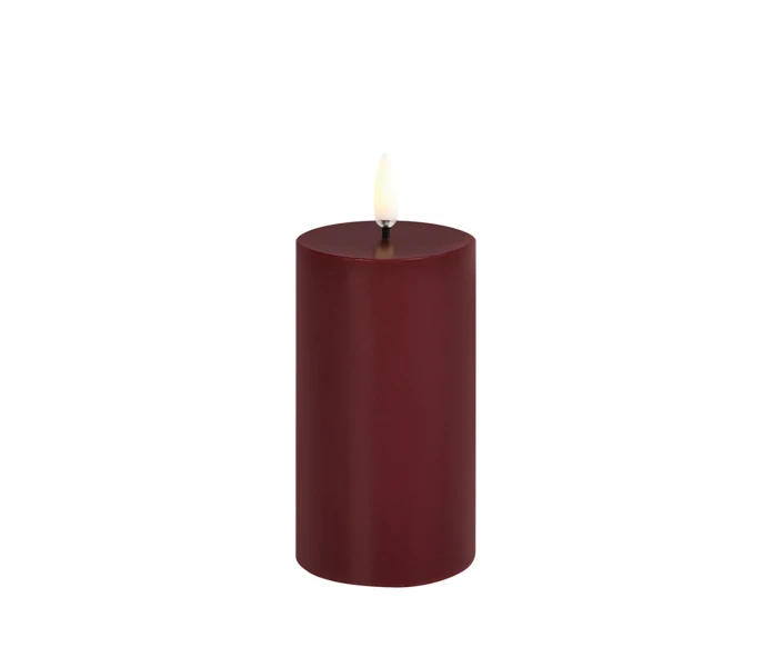 uyuni pillar candle smooth wine red viininpunainen led kynttila ajastimella kuva