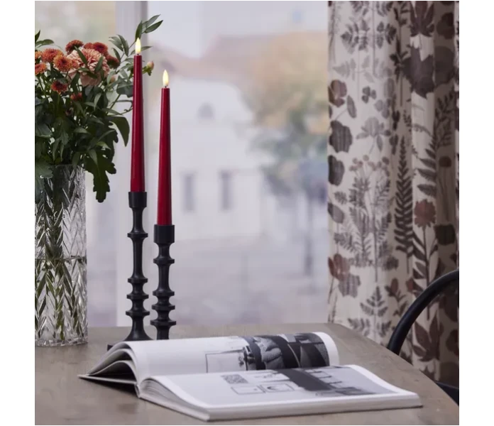 060 26 star trading candy punainen tummanpunainen led kynttila aidolla aidon nakoisella liekilla 2 kuva