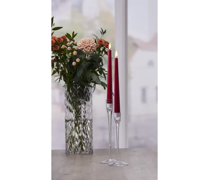 060 26 star trading candy punainen tummanpunainen led kynttila aidolla aidon nakoisella liekilla 3 kuva