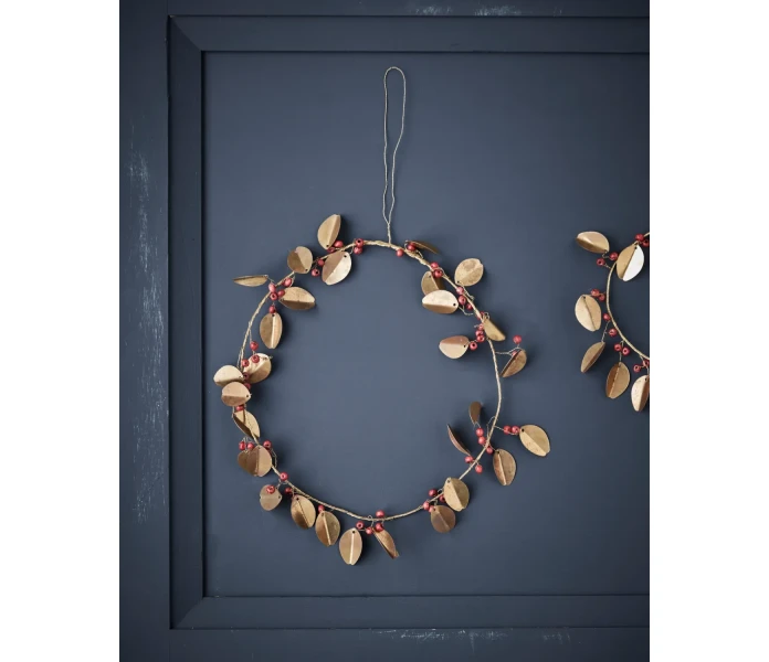 257873060 house doctor auric kranssi metallia kulta 20 cm 3 kuva