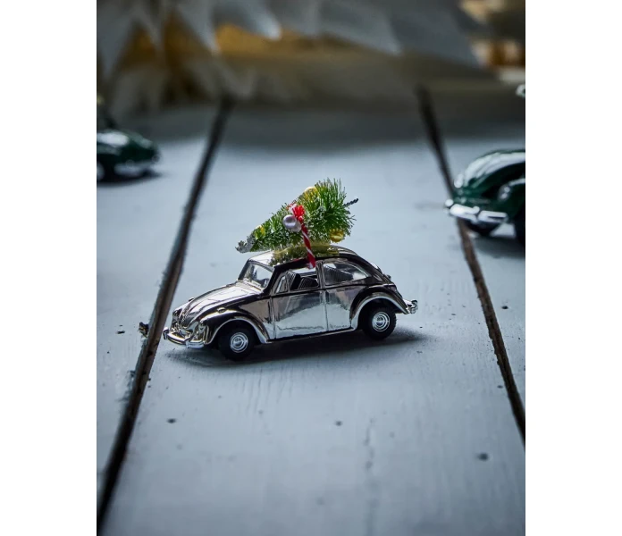 208250030 house doctor xmas mini pieni korsteauto jouluauto kupla kuusi katolla 2 kuva