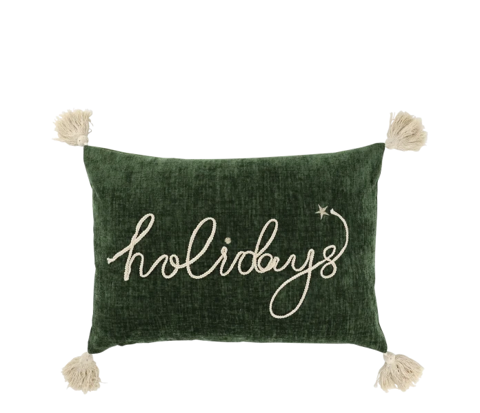 16110721 chic antique houses vihrea tyynynpaallinen joulu 35 x 50 cm kuva