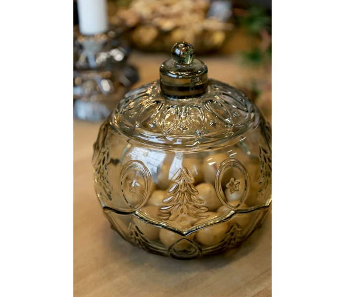 52059821 chic antique pallo joulupallo lasirasia lasi lasinen rasia vihrea 3 kuva