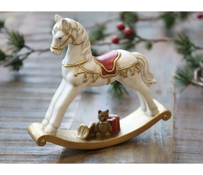 52068819 chic antique keinuhevonen koriste joulukoriste kuva