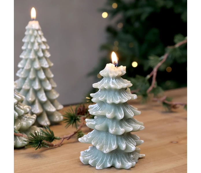 71134821 chic antique vihrea kuusi kynttila kuva