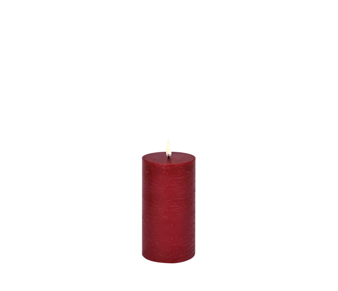 uyuni carmine red rustic led kynttila poytakynttila punainen kuva