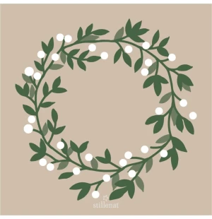 Ib Laursen servetti 33 x 33 cm 16 kpl  - Snowberry kuva