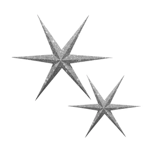 NOORDliving paperitähti hopea glitter 30 cm kuva