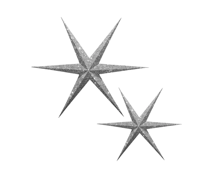 noordliving paperitahti hopea glitter 20 30 cm kuva